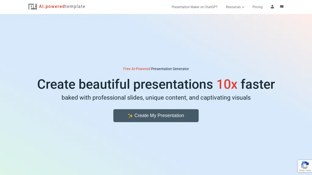 AI Presentation Maker 官网截图