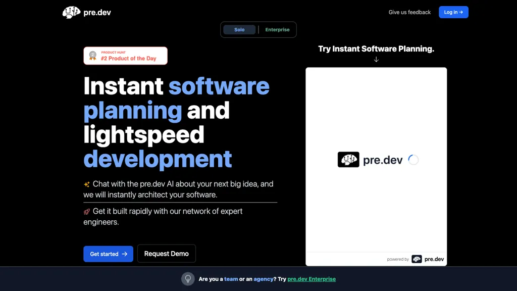 pre.dev 工具截图