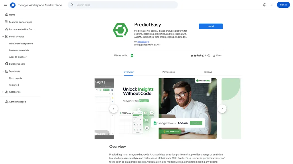 PredictEasy 官网截图