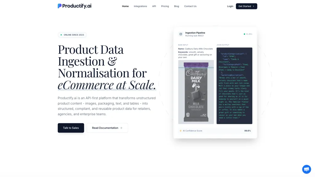 Productify.ai 官网截图
