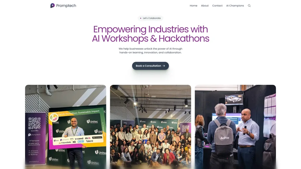 Promptech.ai 官网截图