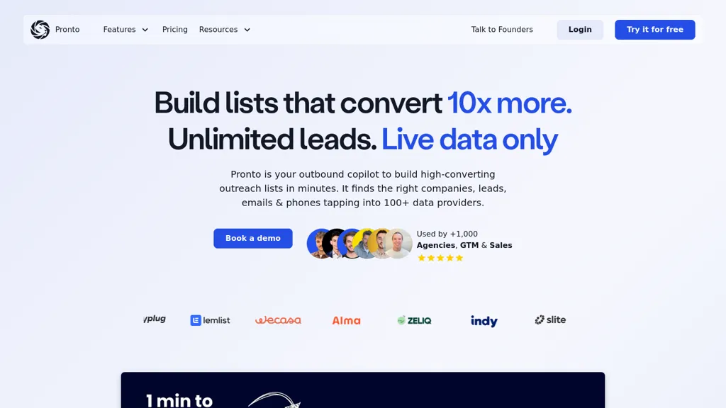 ProntoHQ 官网截图
