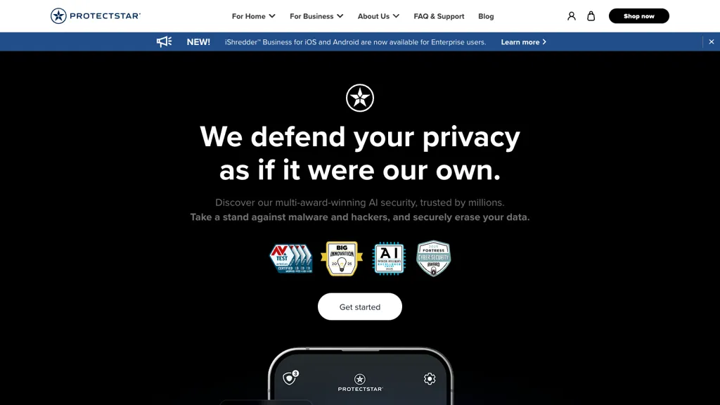 Protectstar 官网截图