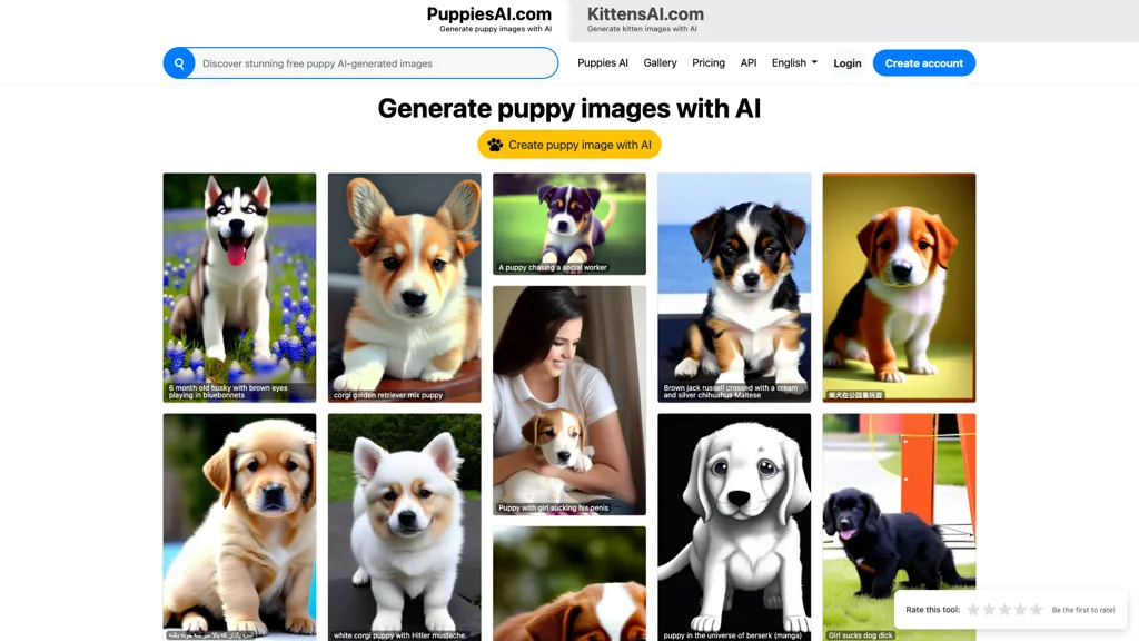 PuppiesAI 官网截图