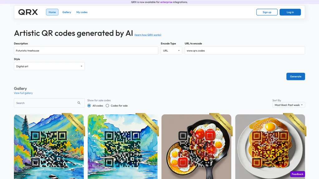 QRX Codes 官网截图