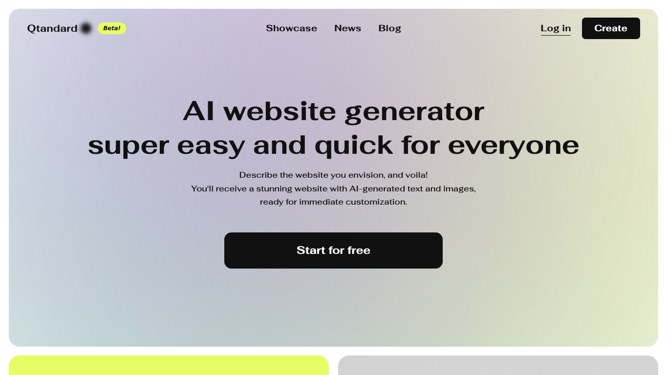 Qtandard: AI Wordpress Websites Builder 官网截图