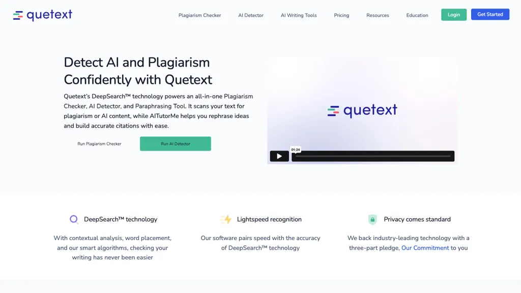 Quetext 官网截图