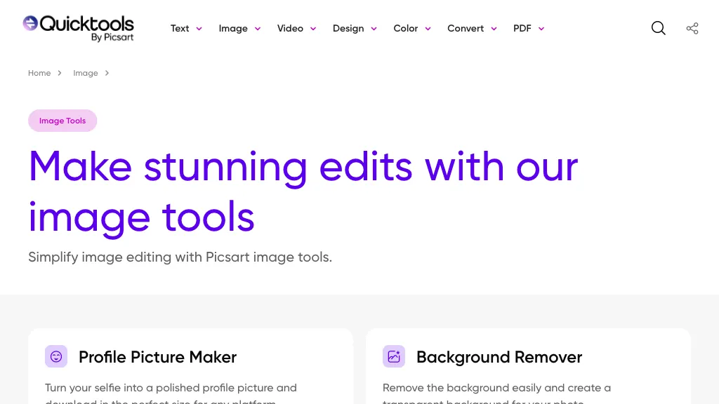 QuickTools by Picsart 官网截图