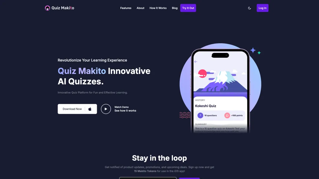 Quiz Makito 官网截图
