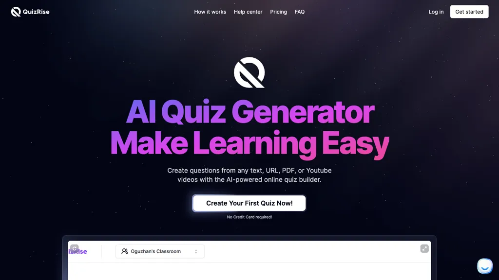 Quizrise 官网截图