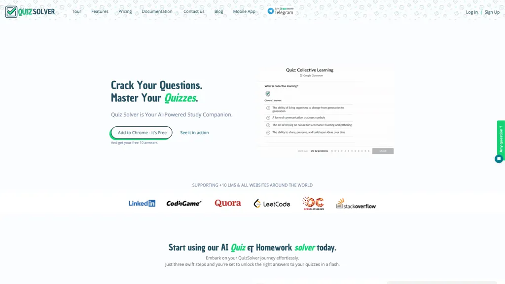 QuizSolver 官网截图