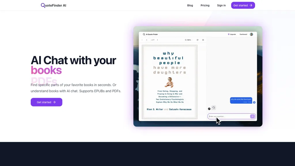 QuoteFinder AI 官网截图