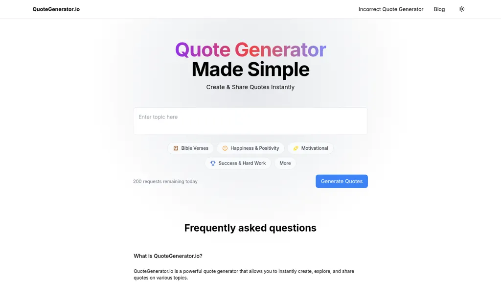QuoteGenerator 官网截图