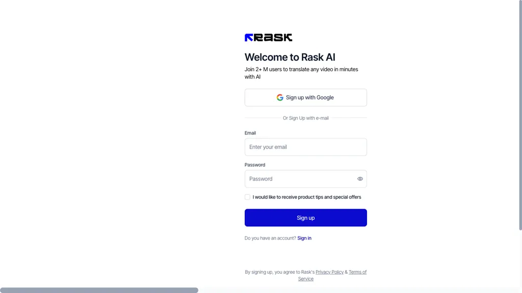 Rask AI 工具截图