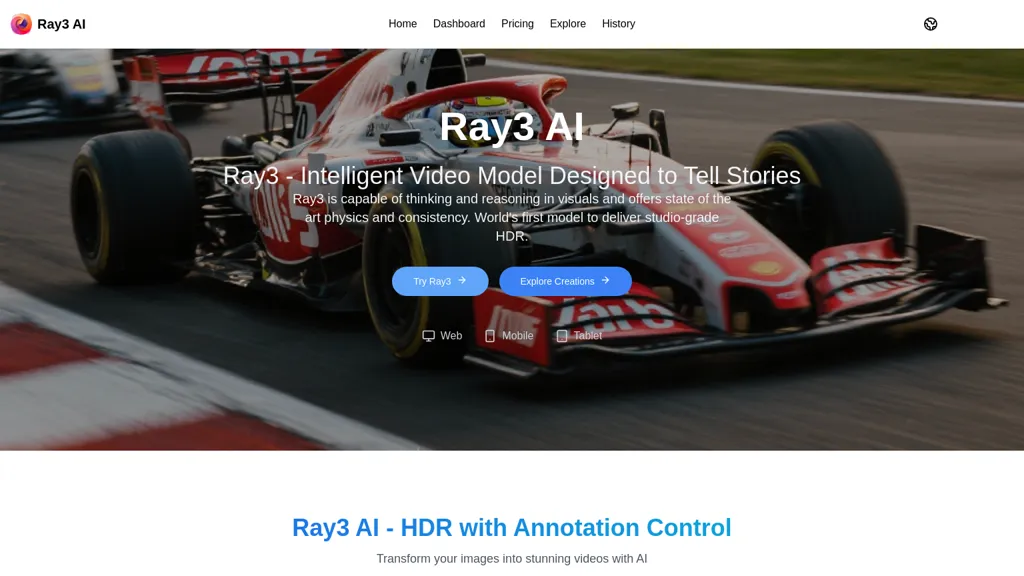 Ray3 AI 工具截图