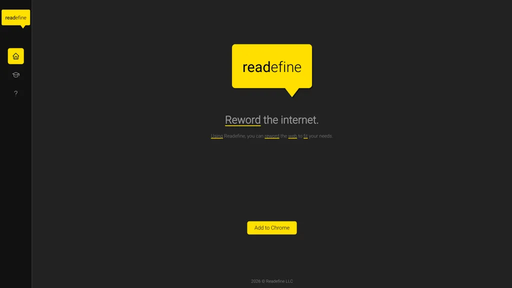 Readefine 官网截图