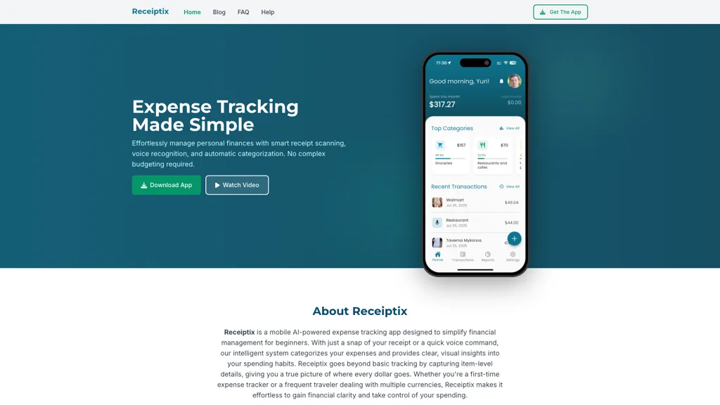 ReceiptiX 工具截图