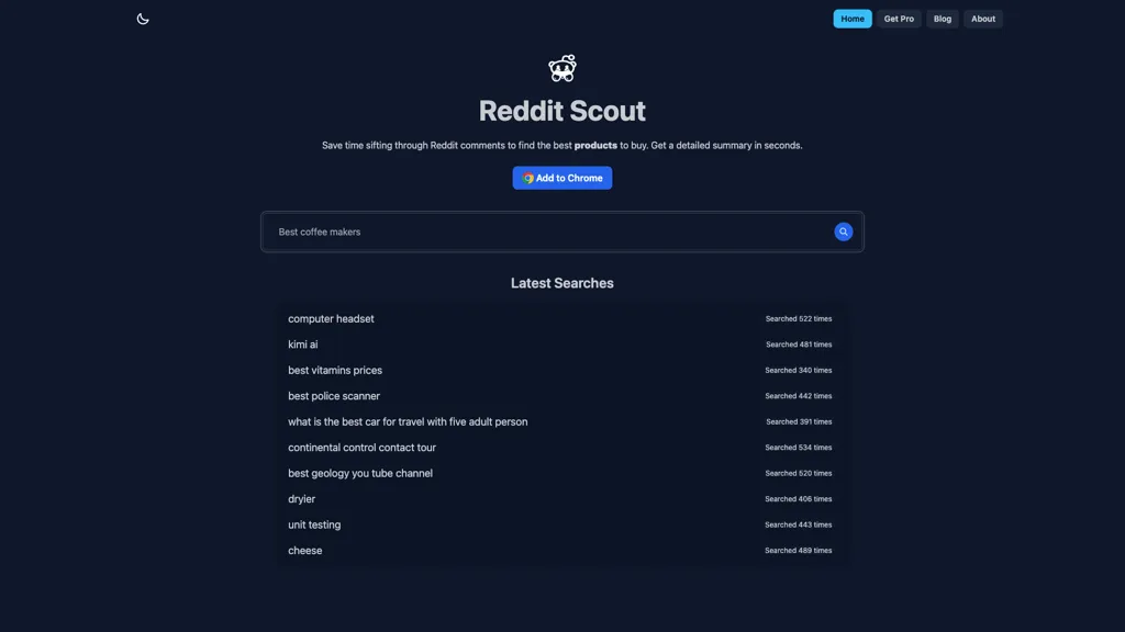 Reddit Scout 工具截图