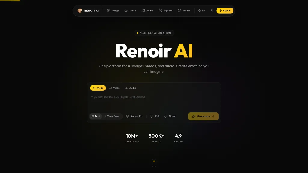 Renoir AI 工具截图