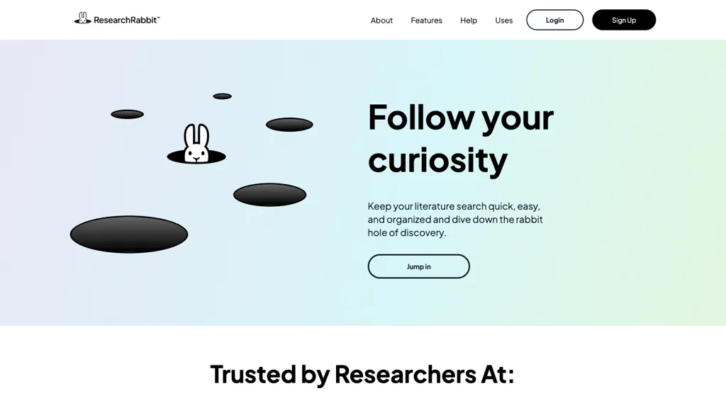 ResearchRabbit 工具截图