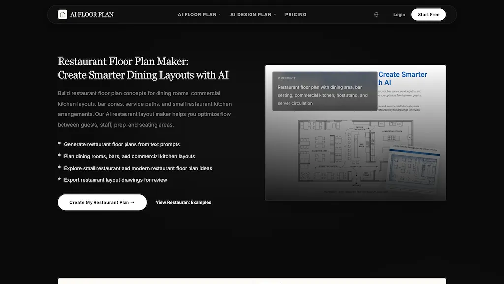 Restaurant Floor Plan- AIAI 工具截图