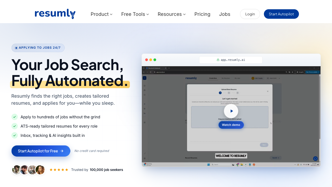 Resumly 工具截图