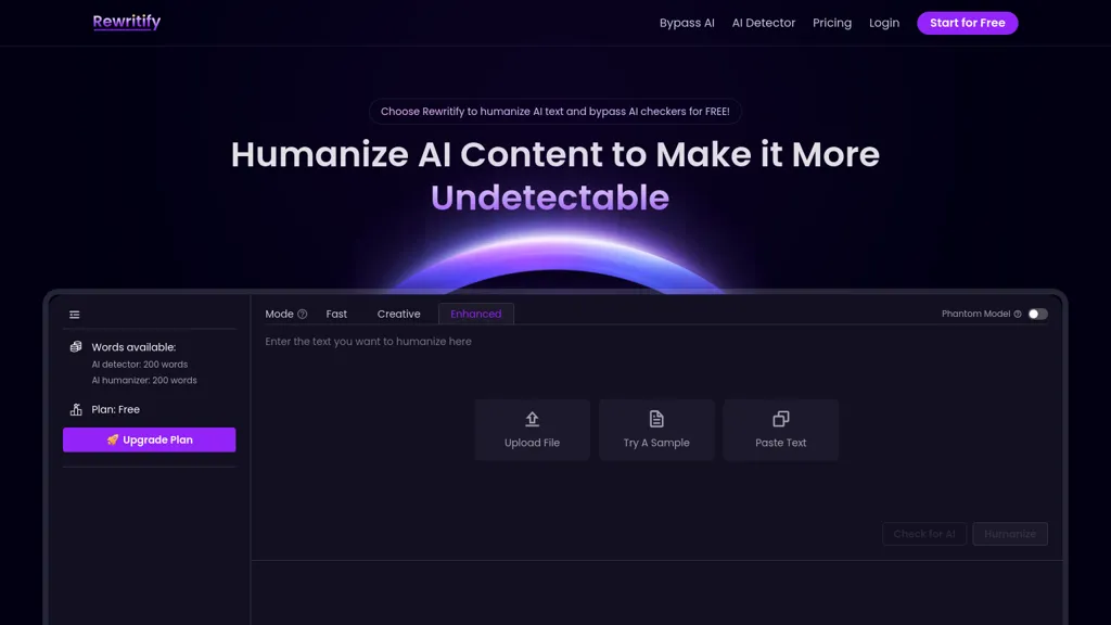 Rewritify 官网截图
