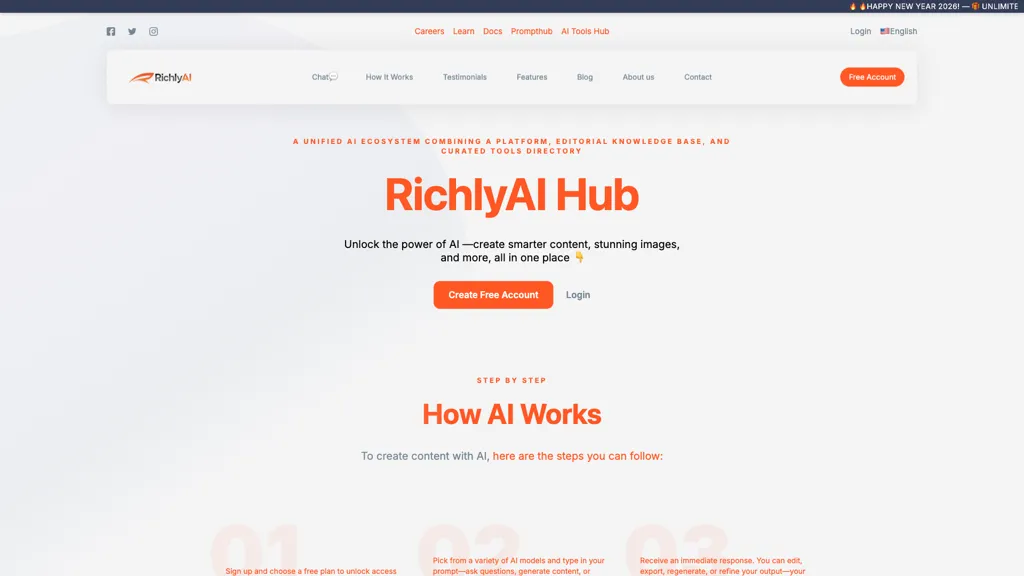 RichlyAI 官网截图