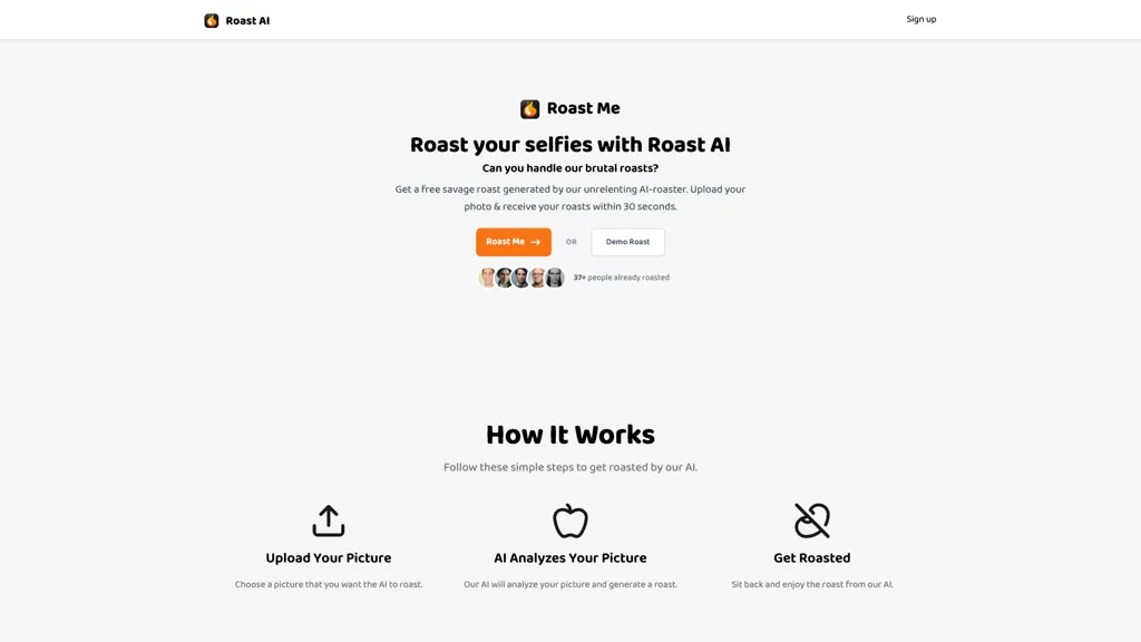Roast AI 官网截图