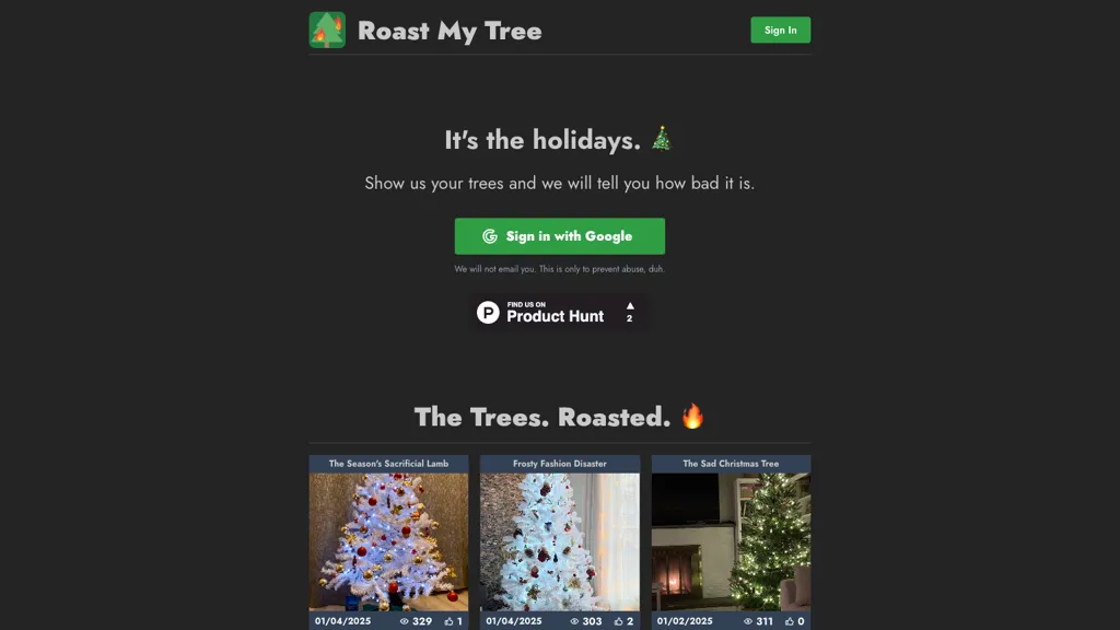 Roast My Tree 工具截图