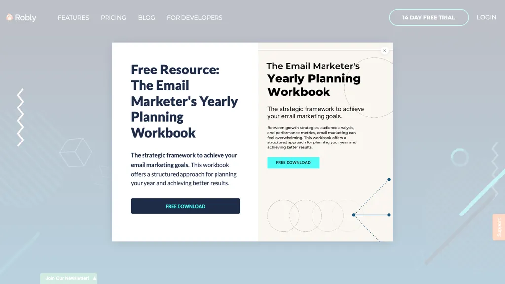 Robly Email Marketing 官网截图