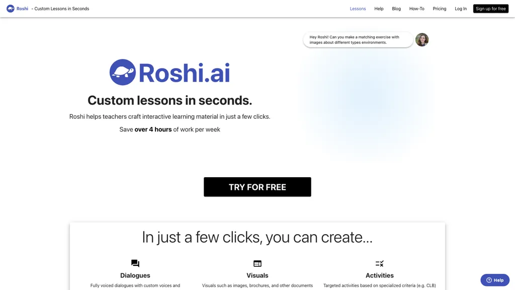 Roshi AI 官网截图