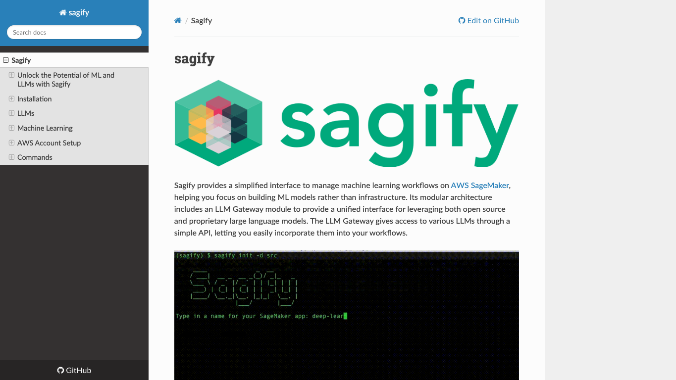 Sagify 官网截图