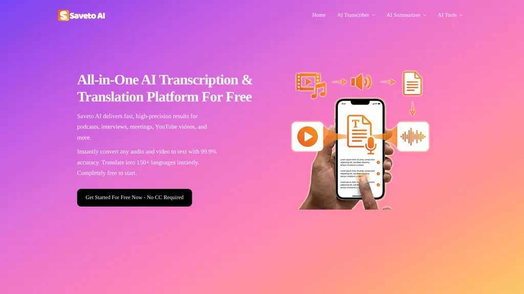 Saveto AI 工具截图