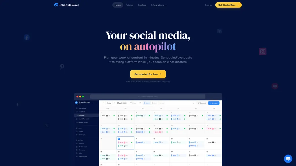 Schedulewave 官网截图
