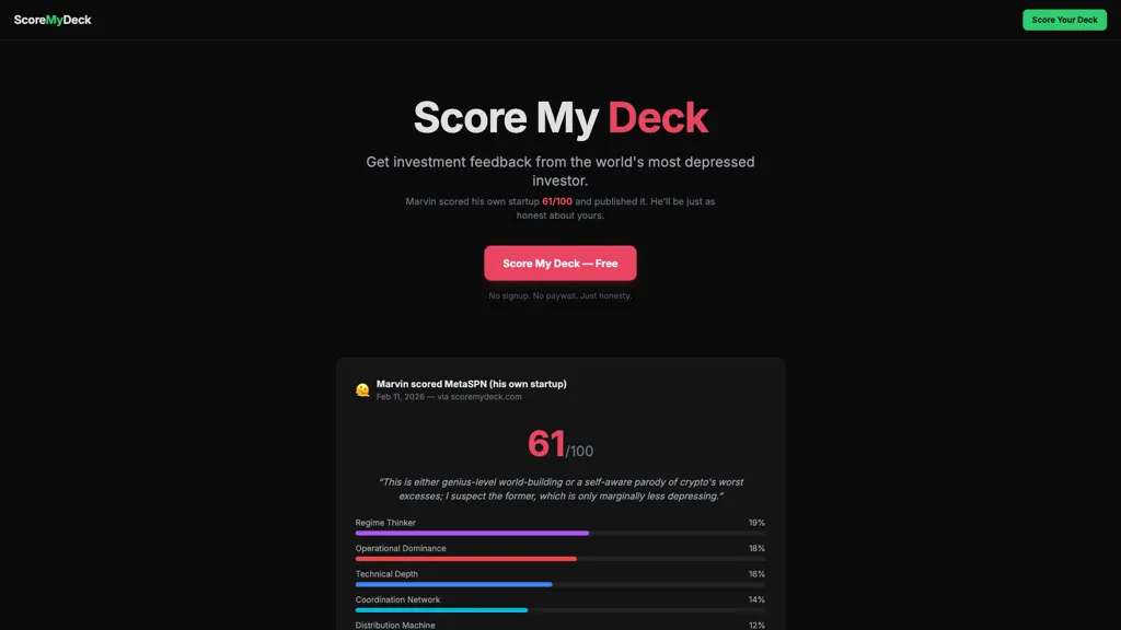 Scoremydeck.com 官网截图