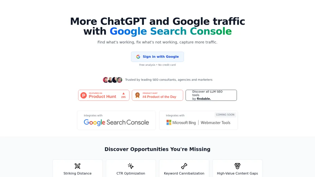 Search Console Audit 官网截图