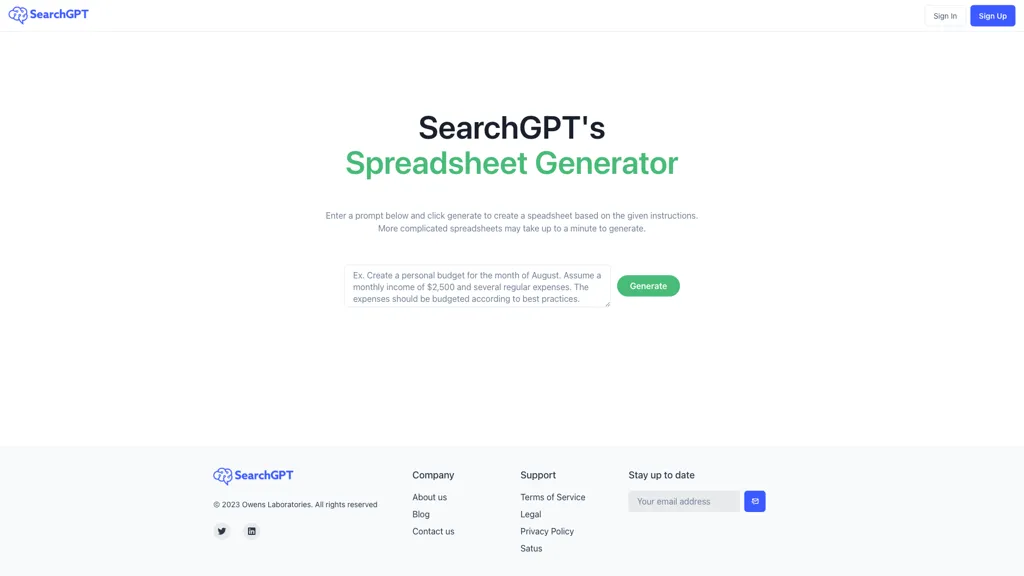 SearchGPT 官网截图
