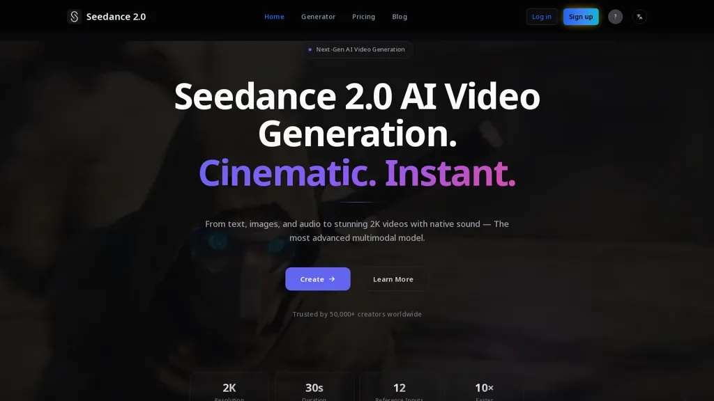 seedance2pro.io 官网截图