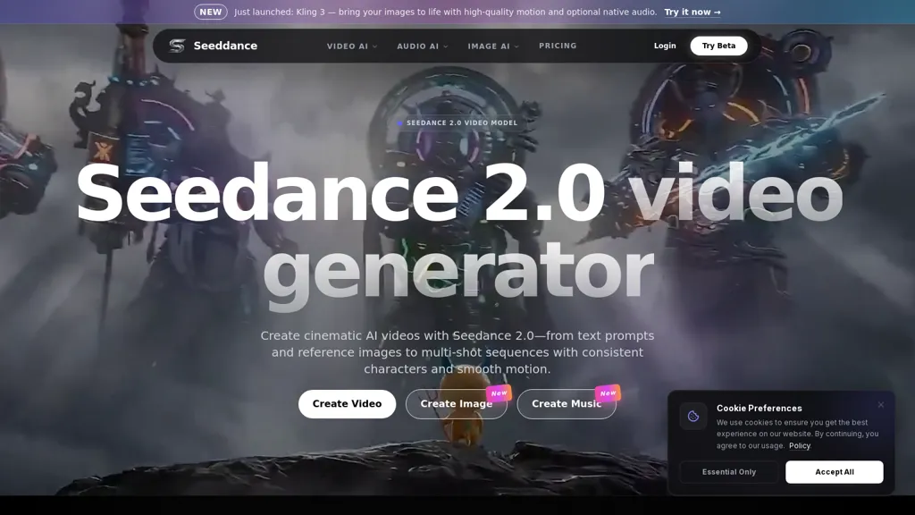 Seeddance.app 官网截图