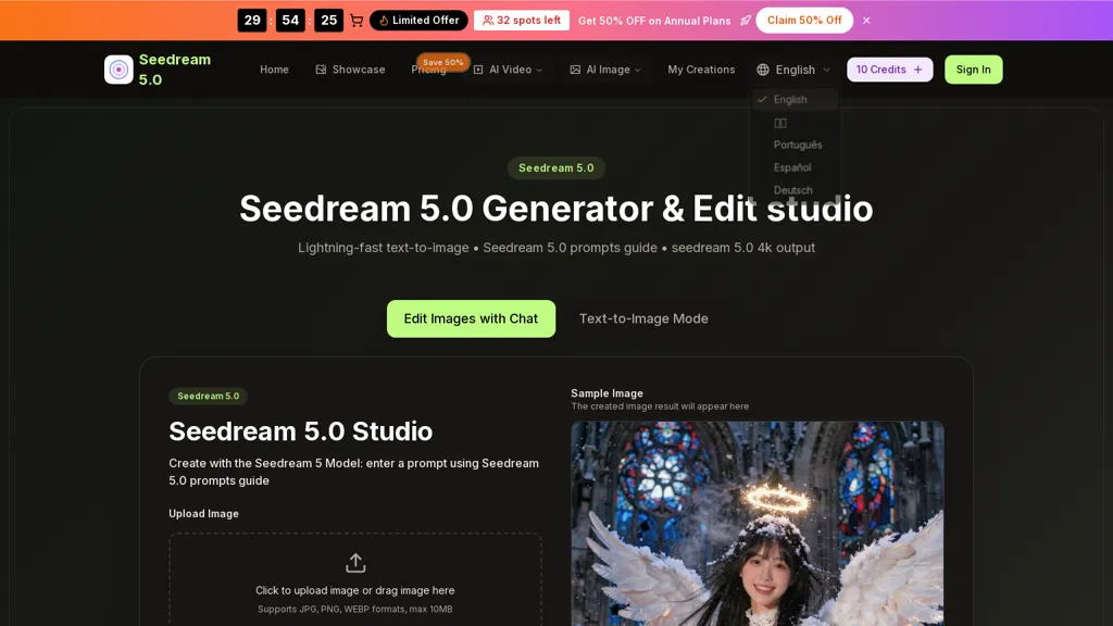SeeDream5ai.app 官网截图