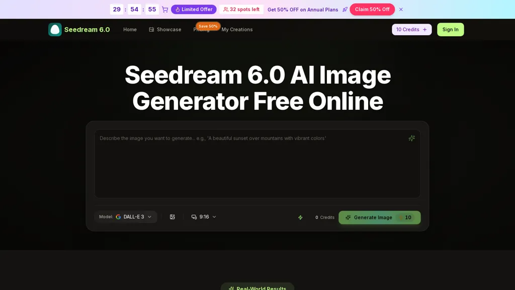 Seedream6.app 官网截图