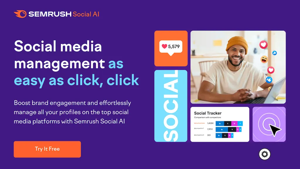 Semrush Social AI 官网截图