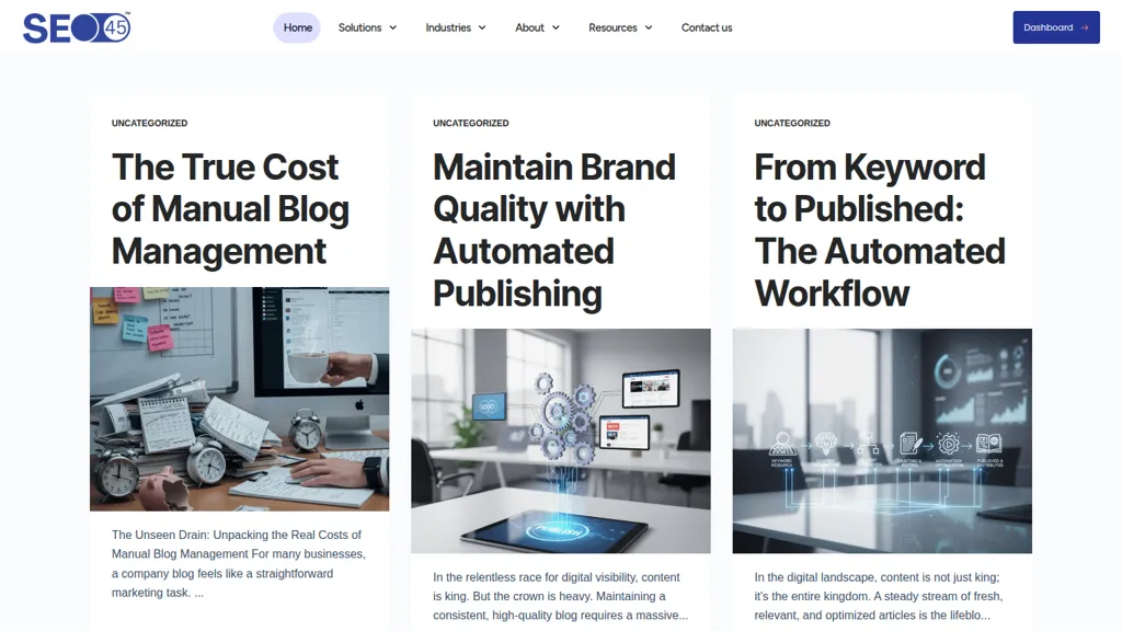 SEO45™ AI 官网截图