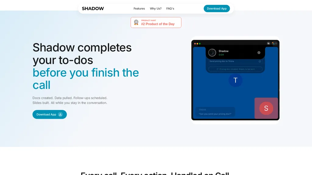 Shadowlabs.ai 官网截图