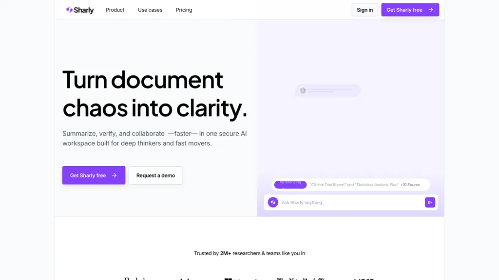 Sharly AI 官网截图