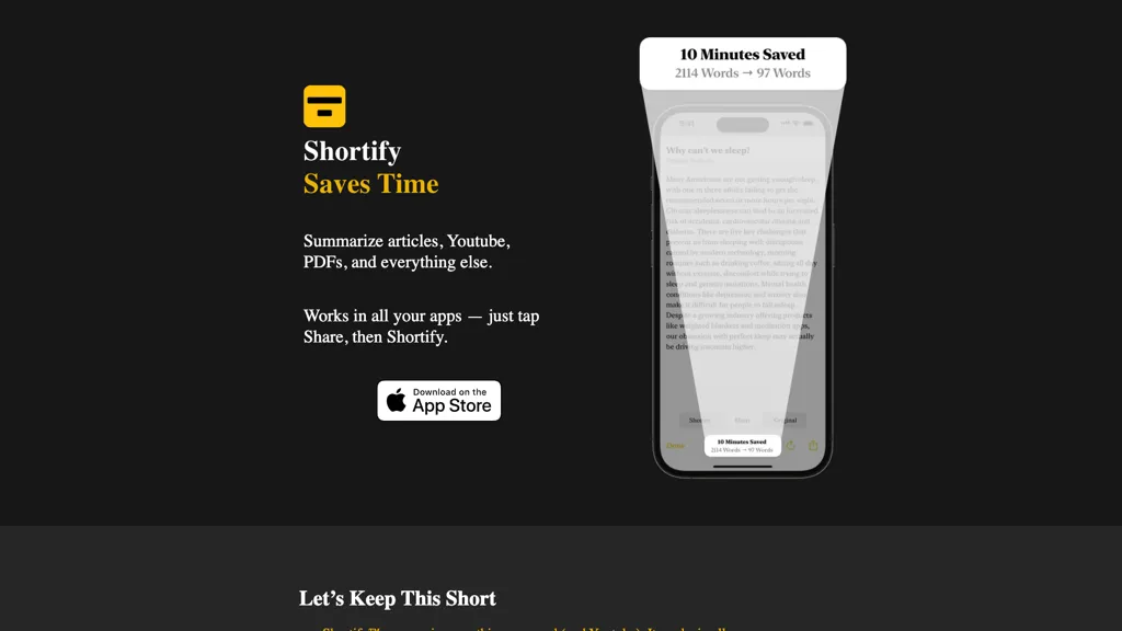 Shortify 工具截图