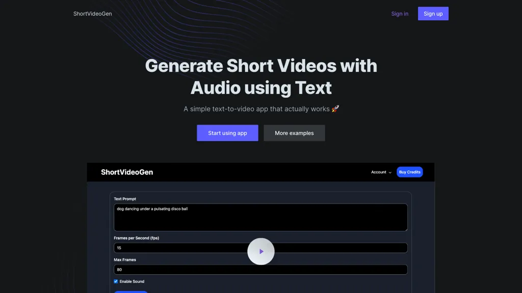 ShortVideoGen 工具截图