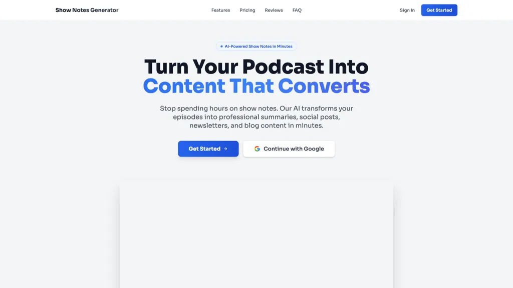 Show Notes Generator 工具截图