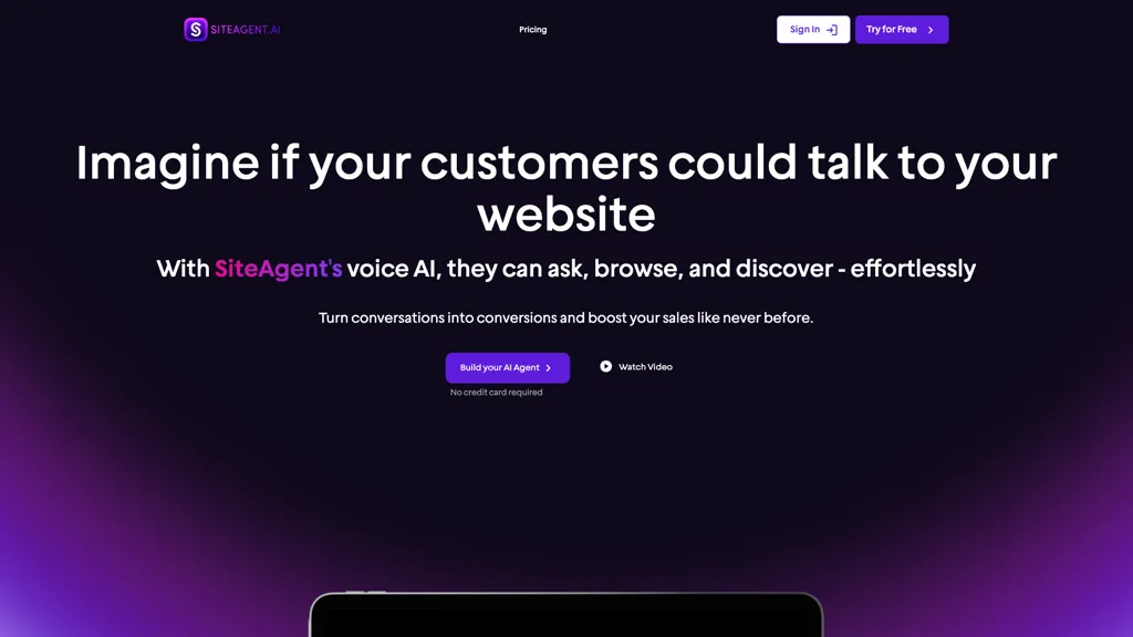 SiteAgent.AI 官网截图